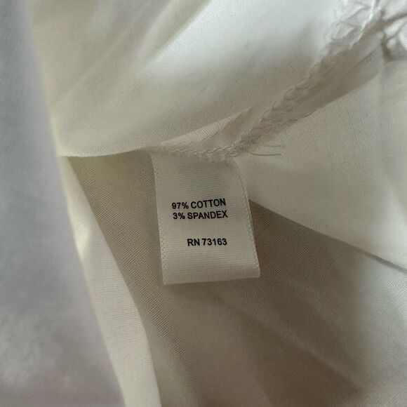 Melissa Paige Off Shoulder Top Medium Cotton White Lagenlook Drape 3/4 Sleeve - Picture 7 of 11